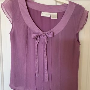 Purple Bowtie Blouse